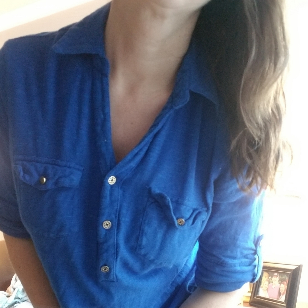 💙 Blue Buttoned Down Blouse 💙